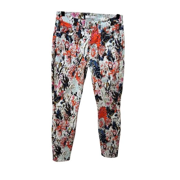 7 For All Mankind Floral Jeans - Picture 1 of 4